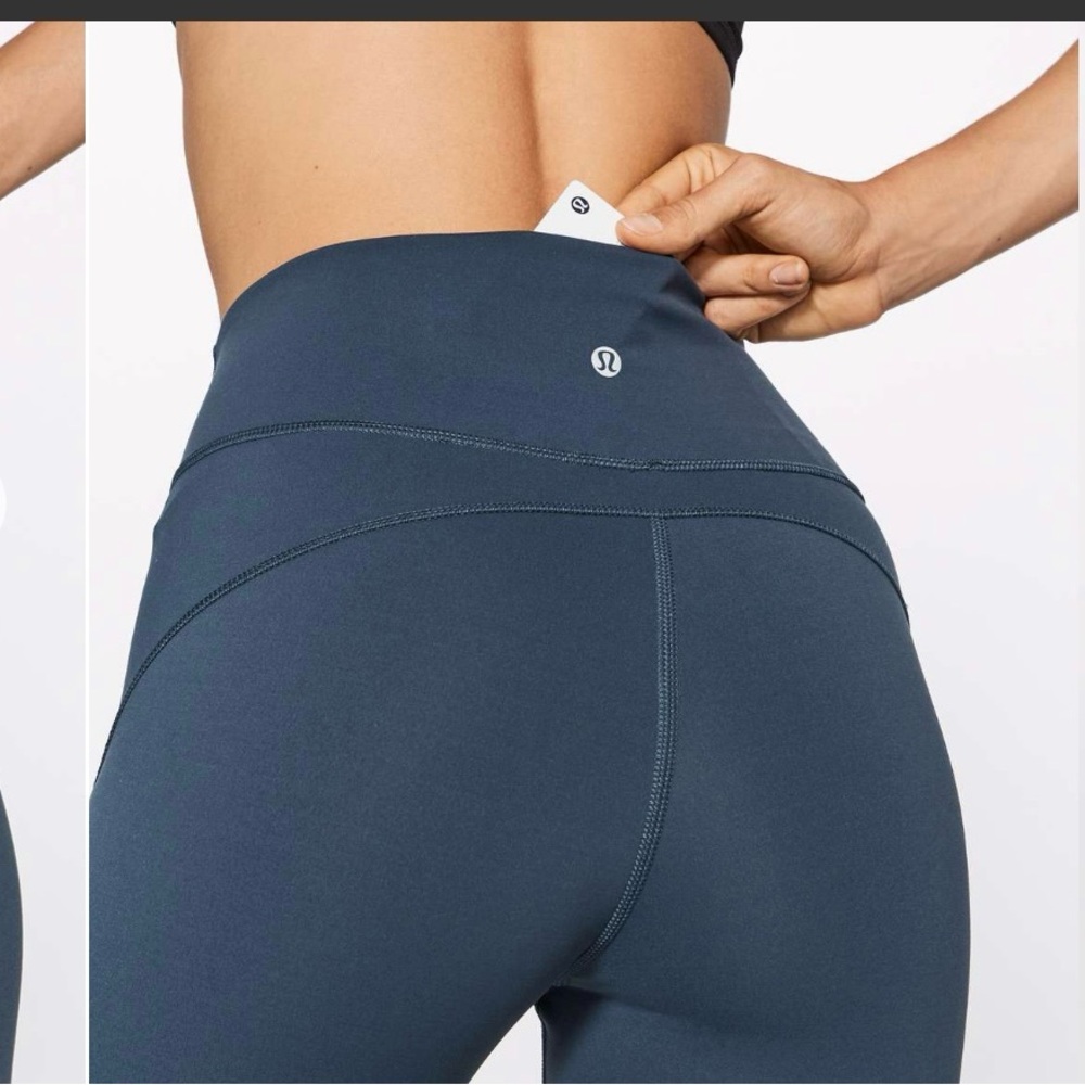 Lululemon In Movement 7/8 Tight Everlux Dark Shadow Grey Size 8